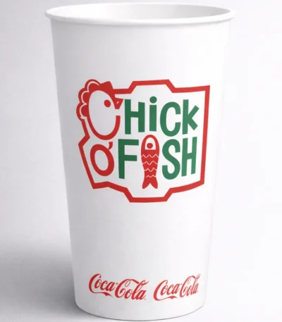Custom printed white cold paper cup – custom printed packaging by Texas Food Pack