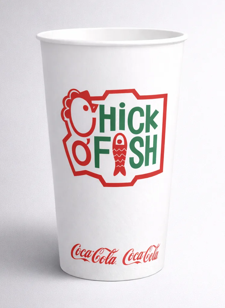 Custom printed white cold paper cup – custom printed packaging by Texas Food Pack