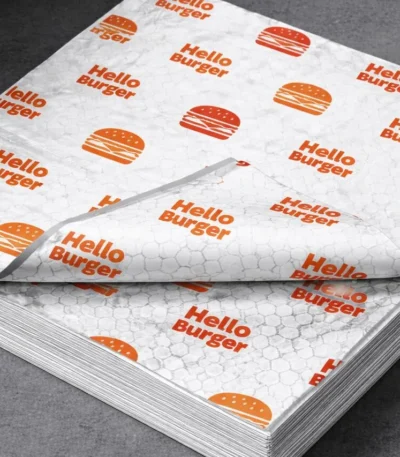 Custom printed insulated foil sandwich wrap sheets – custom printed packaging by Texas Food Pack