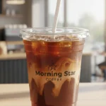 Custom printed clear PET cup with iced coffee – custom printed packaging by Texas Food Pack