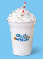 Custom printed white milkshake cup with whipped cream – custom printed packaging by Texas Food Pack