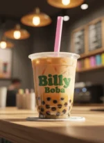 Custom printed clear PET cup with bubble tea – custom printed packaging by Texas Food Pack