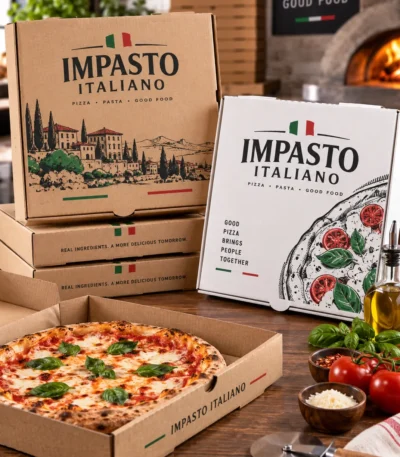 Custom printed corrugated pizza boxes with pizza – custom printed packaging by Texas Food Pack