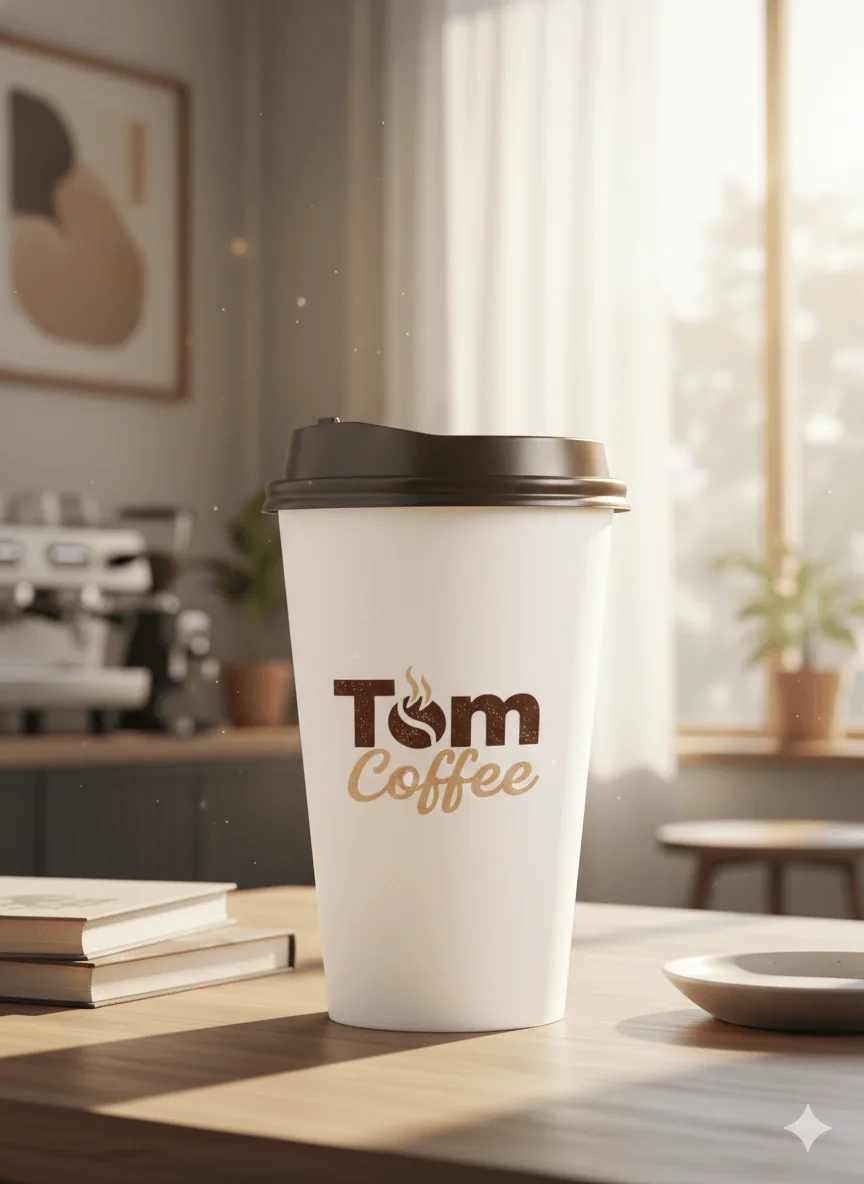 Single Wall Hot Paper Cups Custom Print Texas Food Pack 1 Custom printed white single wall hot paper cup with lid – custom printed packaging by Texas Food Pack
