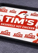 Custom printed tray liner paper on a food tray – custom printed packaging by Texas Food Pack