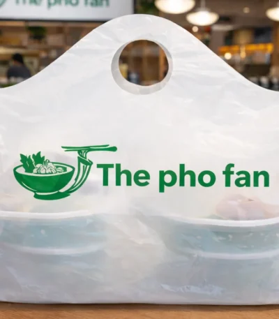 Custom printed white wave top plastic bag – custom printed packaging by Texas Food Pack