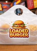 Custom printed wave top plastic carryout bag – custom printed packaging by Texas Food Pack